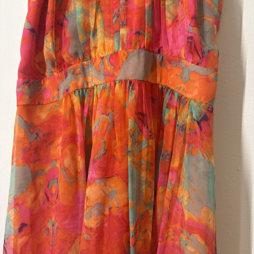 Laundry Shelli Segal Embellished Floral Gown Multicolor‎ Glam Evening Size 10 - Picture 3 of 8